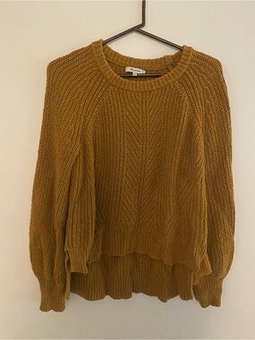Madewell Sweater Pullover Balloon Sleeve Sweater Egyptian Gold Size Medium